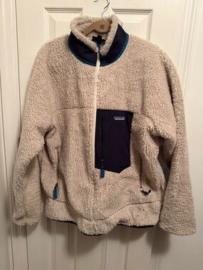 Patagonia Retro-X Fleece Jacket – Cream/Navy – Size XL